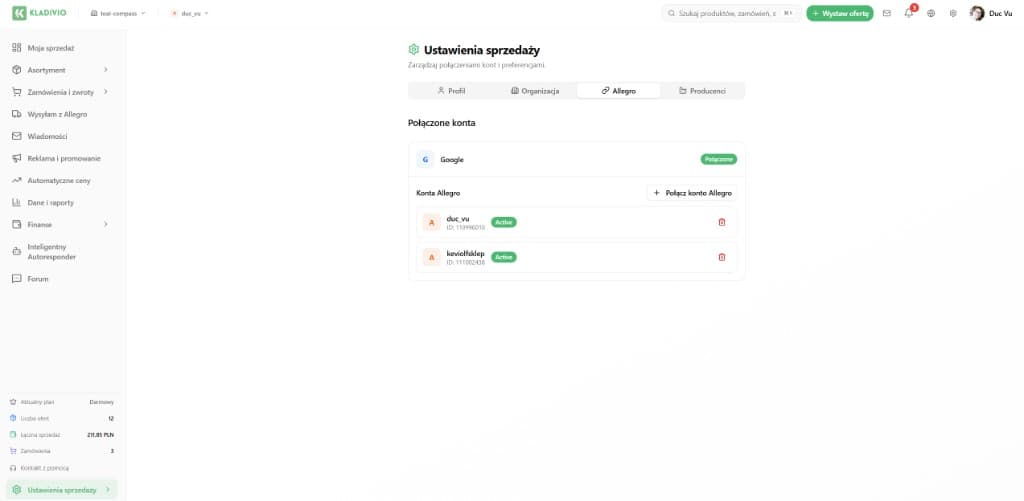 Multi Allegro Accounts